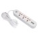 Extension cord Luazon Lighting, 3 sockets, 3 m, 10 A, 2200 W, 2x0.75 mm2, 3xUSB, with excavation, b