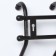 Wall hanger "comfort", 7 hooks, 66 × 15 × 8 cm, black color