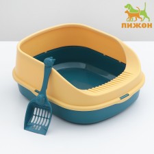 Toilet with a side of 47 x 39 x 20 cm, blue/yellow