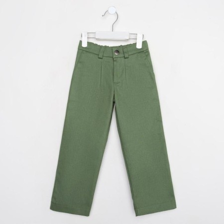 Pants for the boy Minaku: Casual Collection Kids, olive color, height 104-3