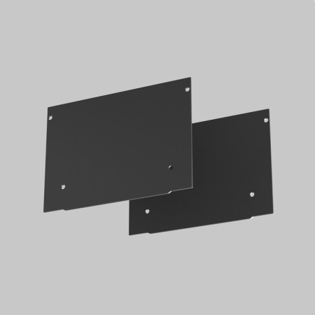 Decorative black plug-2 pcs for the profile Alm-11681-PL-B-2M-1