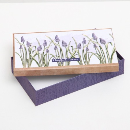A set of rectangular boxes 4 in 1, "field flowers", 30 x 20 x 8 - 24 x 14 x 5 cm-3