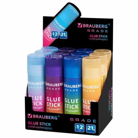PVP 21 g glue Brauberg Grade, in a gradient case, assorted 271247-2