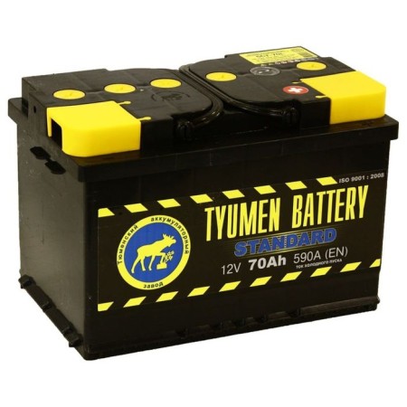 Battery Tyumen 70 Ah, reverse polarity 6st-70l, Standard