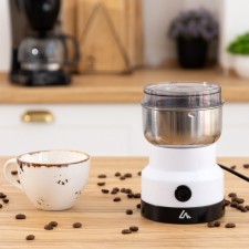 Electric coffee grinder Luazon LCG-01, 120 watts, 85 g, white