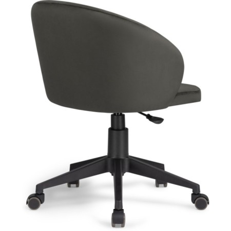 Computer chair Plastic/velor, black/graphite 59x60x78 cm-4