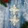 Jewelry decoration "Snow Flower" (set 2 pcs) 15 cm, white