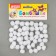 A set of textile details for the decor "bombs" 50 pcs. set, size 1 pc: 1.5 cm, white color