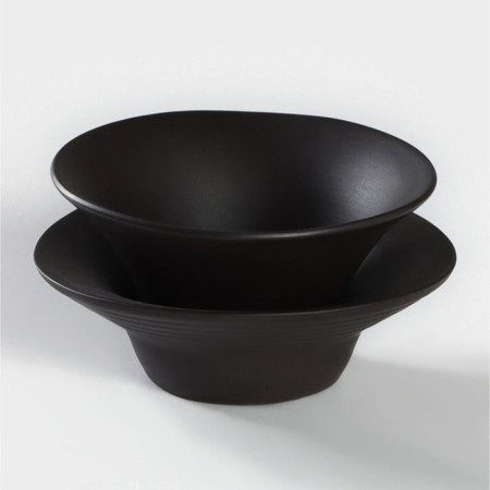 A set for the tea ceremony Ceramic “Clay”, 11 objects: 8 PIAL 50 ml, kettle, milkman, mortar, brown color-11
