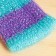 Knitted washcloth "Mitten. Strip", mix, 23x12cm