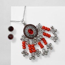 Set 2 objects: earrings, pendant 