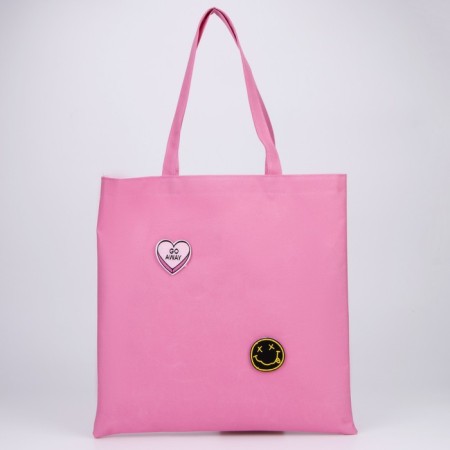 Shoper without lightning, without lining, with Velcro, pink color-2