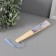 Fan Bamboo, Textile H = 21 cm "House in Sakura" Blue, with a blue brush