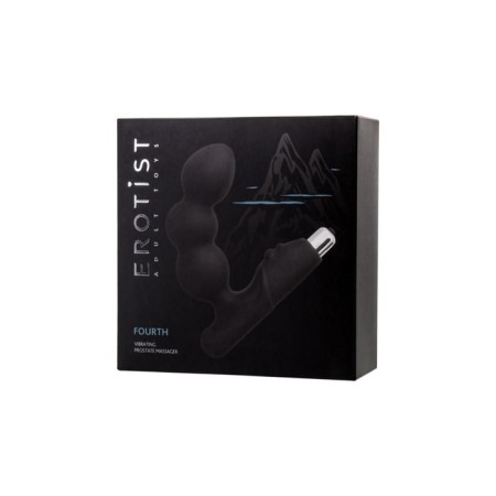 Erotist prostate vibro -stimulator, silicone, 15.7 cm, black color-4