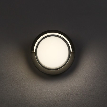 Facade lamp "City", FSD-047, 10 W, 4000K, circle, IP65, 220 V, plastic, black