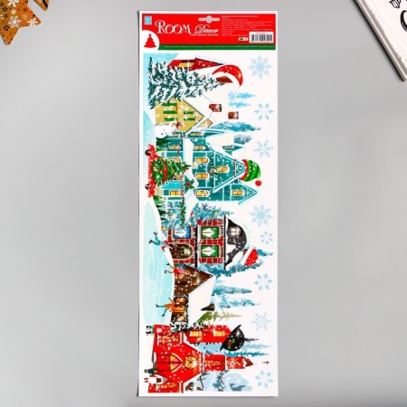 Decorative sticker Room Decor "Fairytale City" (Static) 21x53 cm-2