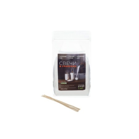 Candle in granules, white "Roscandles", 1 kg + wick-4