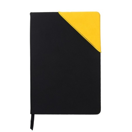 Low -diary, PVC cover, A5 format, 140 sheets in a cage, elastic band, "Neon", mix-2