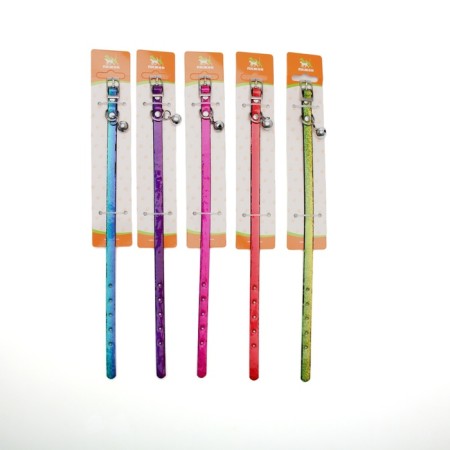 Rainbow varnish collar, 30 x 1 cm, red-10
