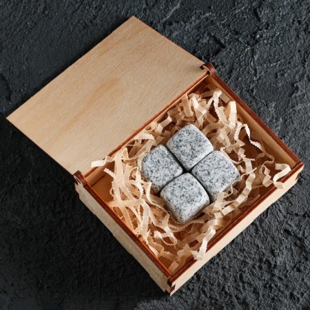 Woods for whiskey in a wooden box "In search of adventures", 4 pcs-2