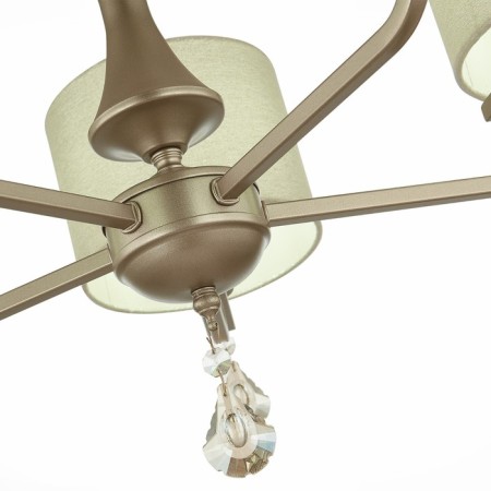 Suspended EVOLUCE lamp. Sle107703-05. Elida. 5x40 W, E14, 69.5x69.5x34 cm, Shampan-8