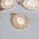 Decor for creativity plastic "Drop in openwork" gold with rhinestones 3.2x2.4x0.6 cm
