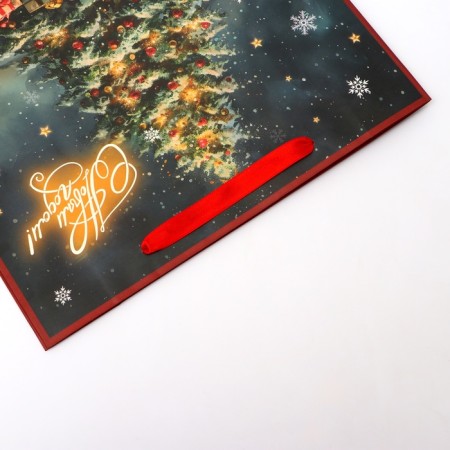 New Year. New Year's Paper Gift package, "Christmas tree", 31 x 26 x 11 cm.-2
