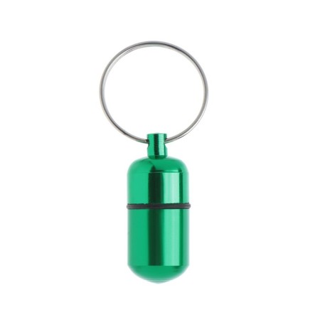 Address - capsule for a note, 2.2 x 1.3 cm, green-1