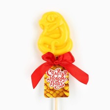 Lollice in the form of a snake, with the taste of orange 