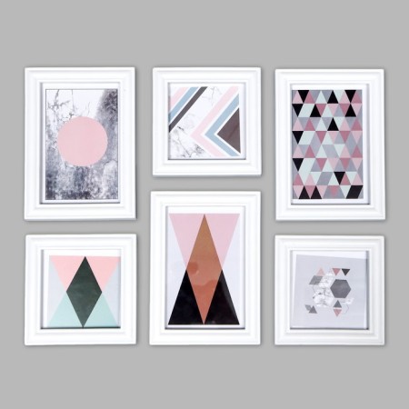 Photo frame in 6 photos 10x10, 10x15 cm "Collage" White set 6 pcs 25x33.5x8 cm-4