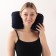 Pillow for the neck is road, inflatable, 42 × 27 cm, blue color