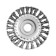 Metal brush for ushm tundra, twisted wire, flat, landing 22 mm, 125 mm