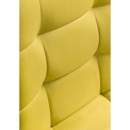 Stool on a metal frame chilli metal/velor, black/yellow 43.5x50x87.5 cm-5