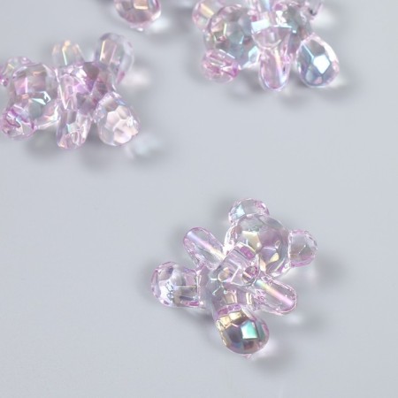 Busina Plastic for creativity "Bear" lilac 3.1x3x1.5 cm-1