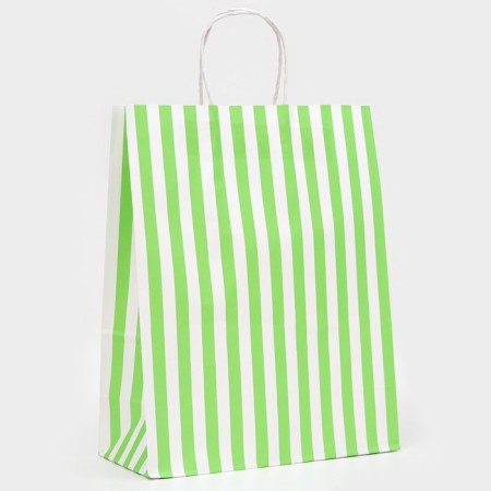 Crafts, green, "stripes", 33 x 26 x 12 cm-1