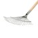 Fan, wire rake, 22 teeth, galvanized, wooden stalk