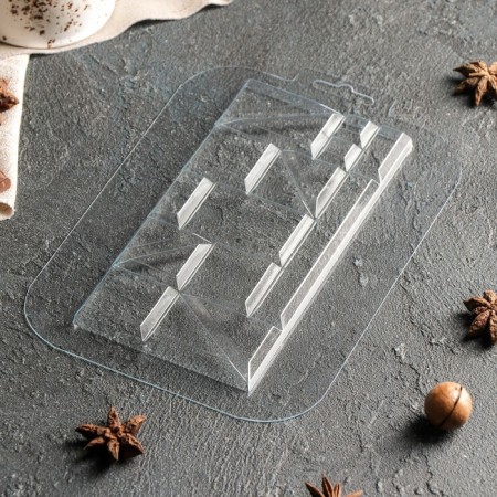 Form for chocolate and sweets "Tile Extravagant", 17 × 8.5 × 1 cm, color transparent color-2