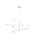 LED LED suspended Ambrella Light, Linetech, FL51688, 8XLED, 48 W, 3600LUM, 3000-6400K, white color
