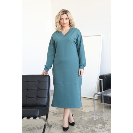 Female dress, size 48, turquoise color