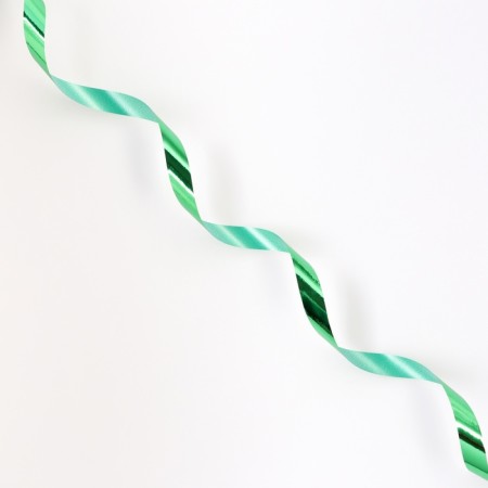 Plastic metallic tape, 1.2cm x 45m, green-2