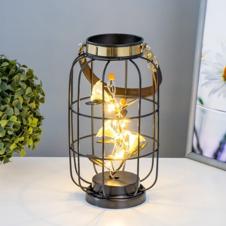 Nightlight "flowers" LED from AAA batteries black 14x14x27 cm Risalux