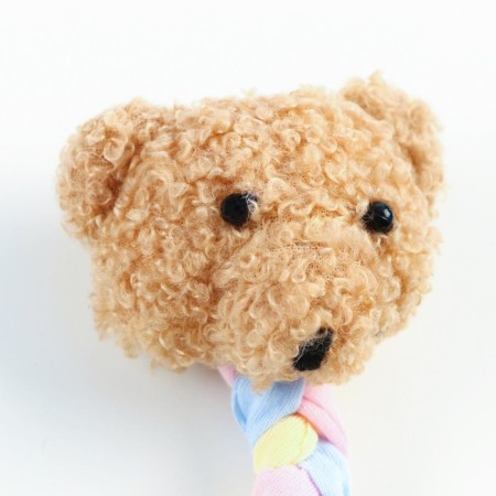 Soft toy for dogs "Bear" + TPR star, 15 cm-2