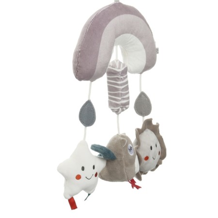 Suspension - rattle "Owl", squeak, rustling, on a crib, stroller, crumb I-10