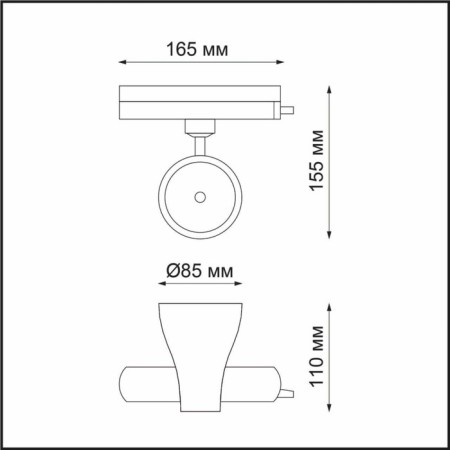 TRUKENT Lamp Port 1-F, 20W LED, 4000K, 1700LM, black color-1
