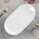Oval porcelain oval porcelain, 33 × 18.5 cm, white color