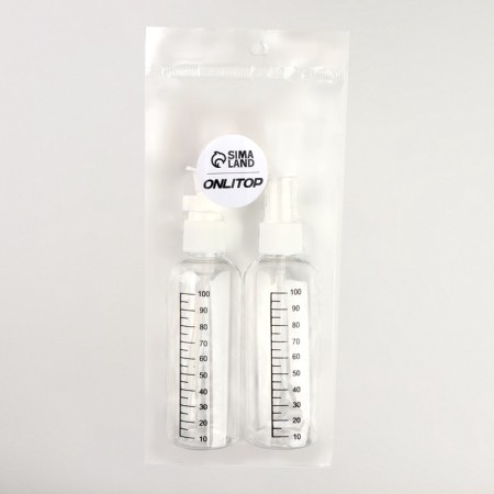 Storage set, 2 items, with a division scale, 100 ml, white/transparent color-4