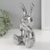 Souvenir Ceramics "Bunny hid the nose" silver 11x12x22 cm