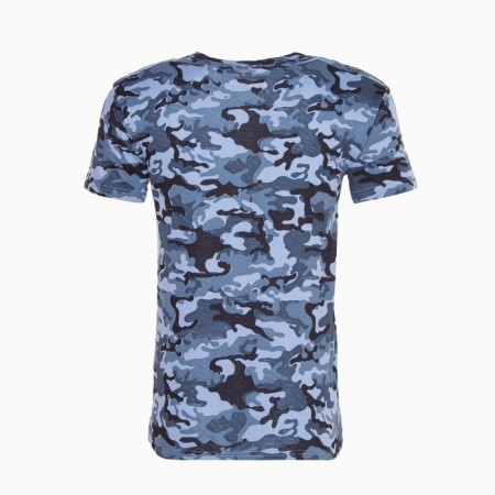 T-shirt male camouflage spots, color gray-blue, size 48-8