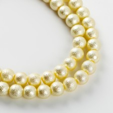 Glass beads, set 78 pcs., Size 1 pc. - 10 mm, white color