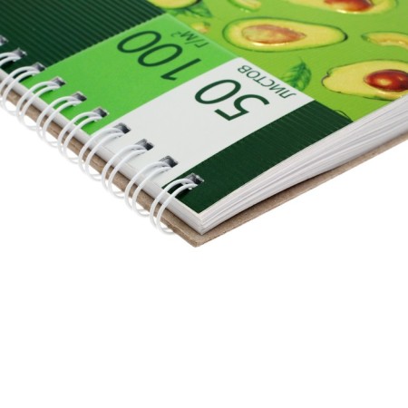 Calligrata sketchbook, 195 x 195 mm, 50 sheets, solid cover, avocado, metallized cardboard with a voluminous pattern, block 100 g/m2-2